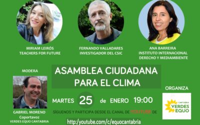 Verdes Equo Cantabria debate sobre la Asamblea Ciudadana para el clima