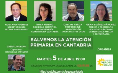 VERDES EQUO DEBATE SOBRE LA ATENCIÓN PRIMARIA