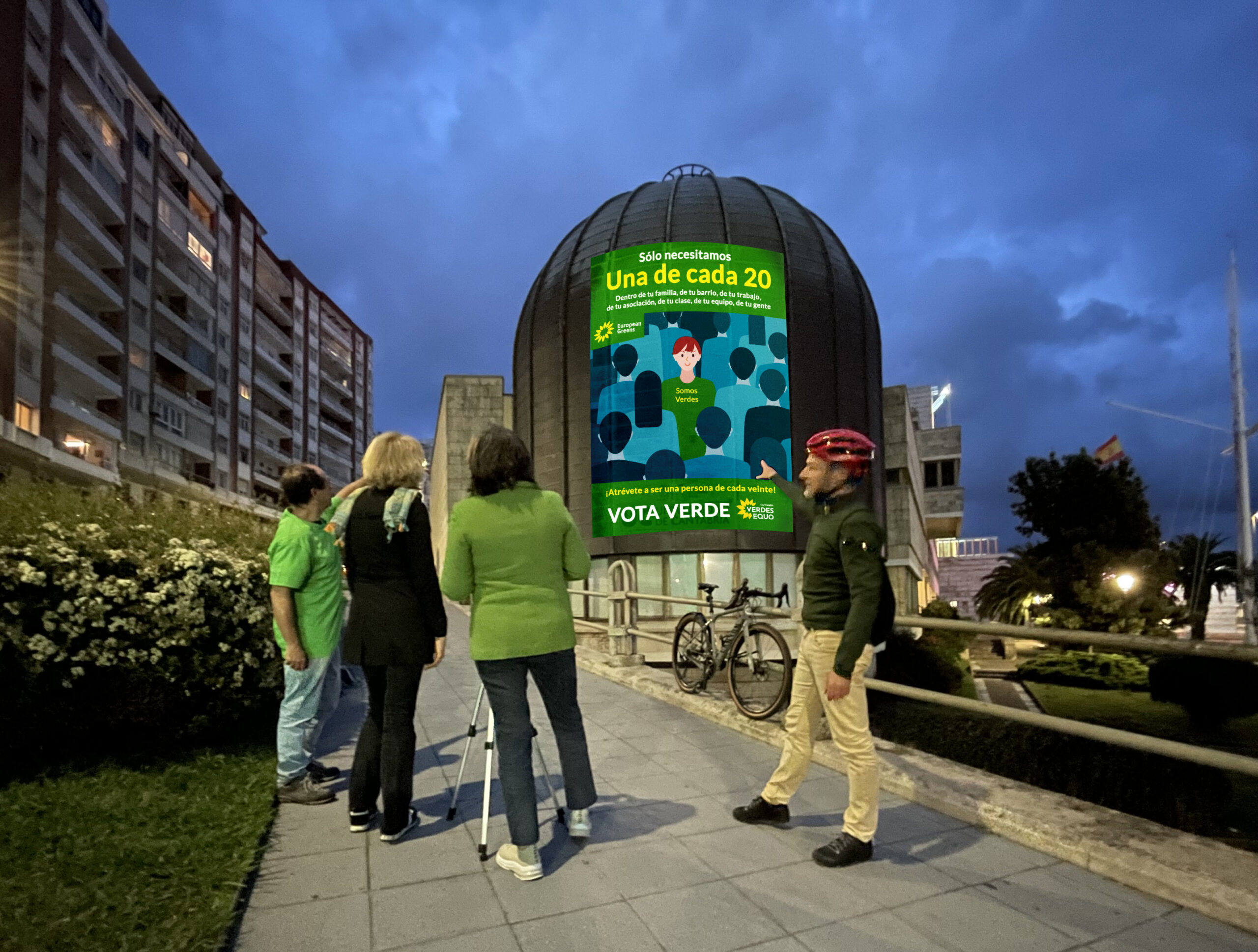 VERDES EQUO ARRANCA UNA CAMPAÑA SOSTENIBLE Verdes Equo Cantabria minimizará el impacto económico y ambiental de su campaña electoral con actos simbólicos, cercanos, visuales y directos que reflejen y expliquen su programa, ideas y propuestas, además compensará con una plantación de árboles su huella de carbono de aquellos gastos reducidos de recursos que sea inevitables.